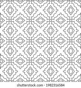 Geometric vector pattern with triangular elements. abstract picture for wallpapers and backgrounds. Black and white ornament.