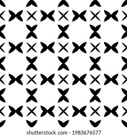 Geometric vector pattern with triangular elements. abstract picture for wallpapers and backgrounds. Black and white ornament.