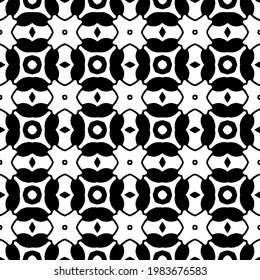 Geometric vector pattern with triangular elements. abstract picture for wallpapers and backgrounds. Black and white ornament.