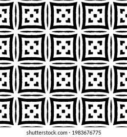 Geometric vector pattern with triangular elements. abstract picture for wallpapers and backgrounds. Black and white ornament.