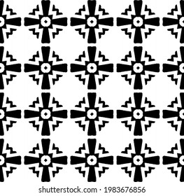 Geometric vector pattern with triangular elements. abstract picture for wallpapers and backgrounds. Black and white ornament.