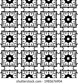 Geometric vector pattern with triangular elements. abstract picture for wallpapers and backgrounds. Black and white ornament.