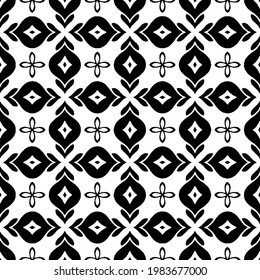 Geometric vector pattern with triangular elements. abstract picture for wallpapers and backgrounds. Black and white ornament.