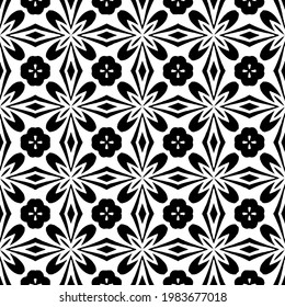 Geometric vector pattern with triangular elements. abstract picture for wallpapers and backgrounds. Black and white ornament.
