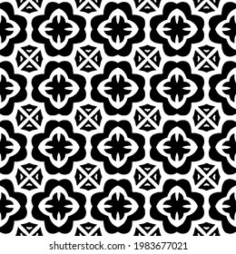 Geometric vector pattern with triangular elements. abstract picture for wallpapers and backgrounds. Black and white ornament.