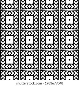 Geometric vector pattern with triangular elements. abstract picture for wallpapers and backgrounds. Black and white ornament.