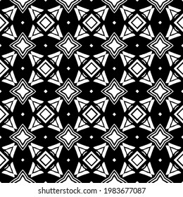Geometric vector pattern with triangular elements. abstract picture for wallpapers and backgrounds. Black and white ornament.