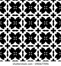Geometric vector pattern with triangular elements. abstract picture for wallpapers and backgrounds. Black and white ornament.