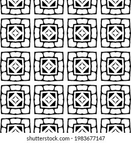Geometric vector pattern with triangular elements. abstract picture for wallpapers and backgrounds. Black and white ornament.