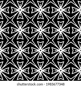 Geometric vector pattern with triangular elements. abstract picture for wallpapers and backgrounds. Black and white ornament.