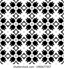Geometric vector pattern with triangular elements. abstract picture for wallpapers and backgrounds. Black and white ornament.