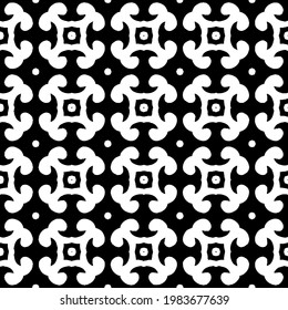 Geometric vector pattern with triangular elements. abstract picture for wallpapers and backgrounds. Black and white ornament.