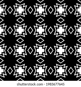 Geometric vector pattern with triangular elements. abstract picture for wallpapers and backgrounds. Black and white ornament.