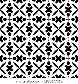 Geometric vector pattern with triangular elements. abstract picture for wallpapers and backgrounds. Black and white ornament.