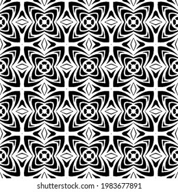 Geometric vector pattern with triangular elements. abstract picture for wallpapers and backgrounds. Black and white ornament.