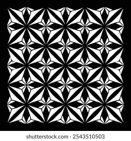 Geometric vector pattern with triangular elements. abstract picture for wallpapers and backgrounds. Black and white ornament.
