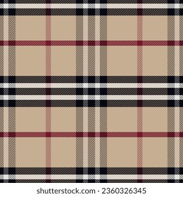 Geometric vector pattern. Warm brown plaid plaid of warm colors for gift paper, textiles. For the design.