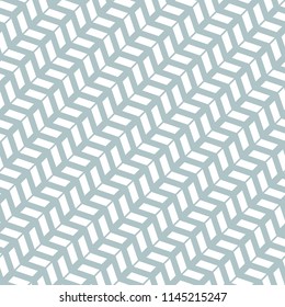 Geometric vector pattern with white arrows. Geometric modern ornament. Seamless abstract background