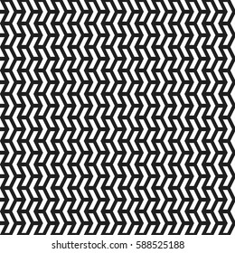 Geometric vector pattern with white arrows. Geometric modern ornament. Seamless abstract background