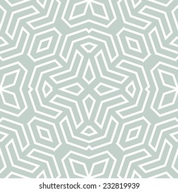 Geometric vector pattern with white elements. Seamless abstract ornament for wallpapers and backgrounds