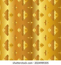 Geometric vector pattern with yellow and white gradient. gold ornament for wallpapers and backgrounds.