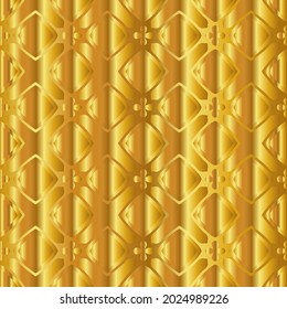 Geometric vector pattern with yellow and white gradient. gold ornament for wallpapers and backgrounds.