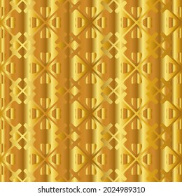 Geometric vector pattern with yellow and white gradient. gold ornament for wallpapers and backgrounds.