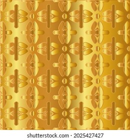 Geometric vector pattern with yellow and white gradient. gold ornament for wallpapers and backgrounds.
