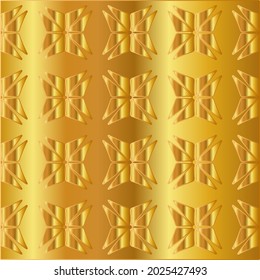 Geometric vector pattern with yellow and white gradient. gold ornament for wallpapers and backgrounds.
