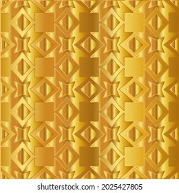 Geometric vector pattern with yellow and white gradient. gold ornament for wallpapers and backgrounds.
