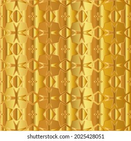 Geometric vector pattern with yellow and white gradient. gold ornament for wallpapers and backgrounds.
