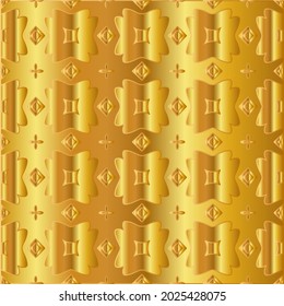 Geometric vector pattern with yellow and white gradient. gold ornament for wallpapers and backgrounds.
