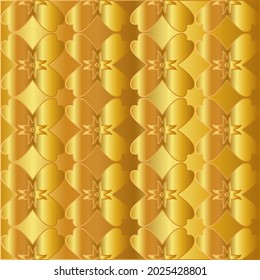 Geometric vector pattern with yellow and white gradient. gold ornament for wallpapers and backgrounds.
