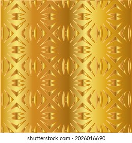Geometric vector pattern with yellow and white gradient. gold ornament for wallpapers and backgrounds.