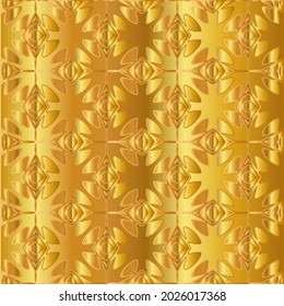 Geometric vector pattern with yellow and white gradient. gold ornament for wallpapers and backgrounds.