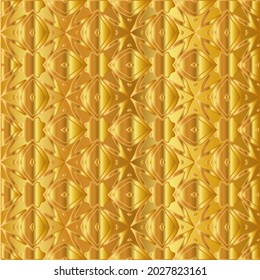 Geometric vector pattern with yellow and white gradient. gold ornament for wallpapers and backgrounds.