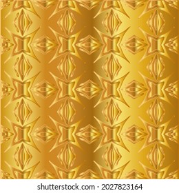 Geometric vector pattern with yellow and white gradient. gold ornament for wallpapers and backgrounds.