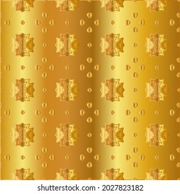 Geometric vector pattern with yellow and white gradient. gold ornament for wallpapers and backgrounds.