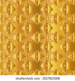 Geometric vector pattern with yellow and white gradient. gold ornament for wallpapers and backgrounds.