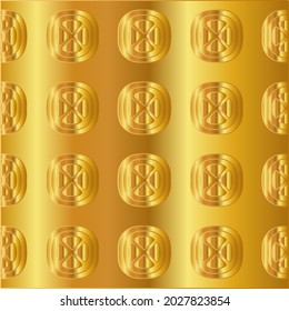 Geometric vector pattern with yellow and white gradient. gold ornament for wallpapers and backgrounds.