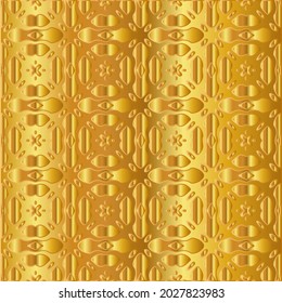 Geometric vector pattern with yellow and white gradient. gold ornament for wallpapers and backgrounds.