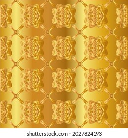 Geometric vector pattern with yellow and white gradient. gold ornament for wallpapers and backgrounds.