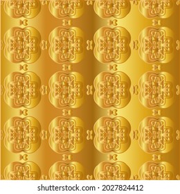 Geometric vector pattern with yellow and white gradient. gold ornament for wallpapers and backgrounds.