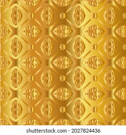 Geometric vector pattern with yellow and white gradient. gold ornament for wallpapers and backgrounds.
