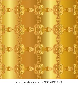 Geometric vector pattern with yellow and white gradient. gold ornament for wallpapers and backgrounds.