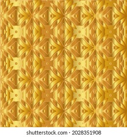 Geometric vector pattern with yellow and white gradient. gold ornament for wallpapers and backgrounds.