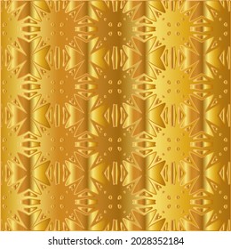 Geometric vector pattern with yellow and white gradient. gold ornament for wallpapers and backgrounds.