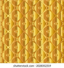Geometric vector pattern with yellow and white gradient. gold ornament for wallpapers and backgrounds.