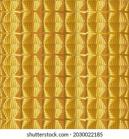 Geometric vector pattern with yellow and white gradient. gold ornament for wallpapers and backgrounds.