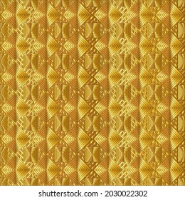 Geometric vector pattern with yellow and white gradient. gold ornament for wallpapers and backgrounds.